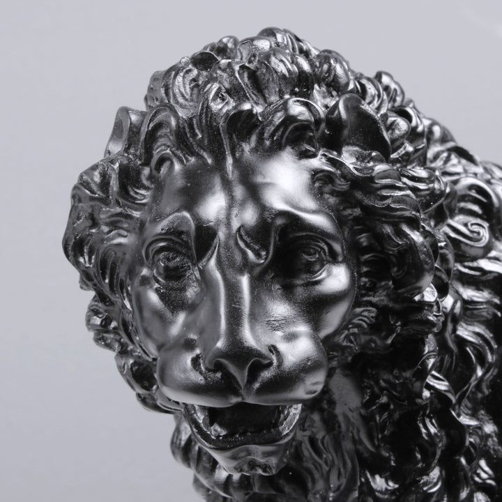 Schwarze Medici Löwen Statue im Paar