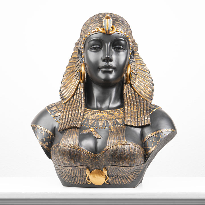 Kleopatra Büste – Königin von Aegypten (Schwarz und Gold)