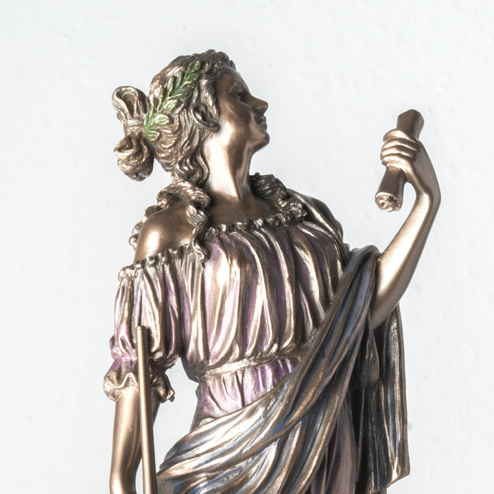 Clio Muse der Geschichte Skulptur (Kaltguss-Bronze)