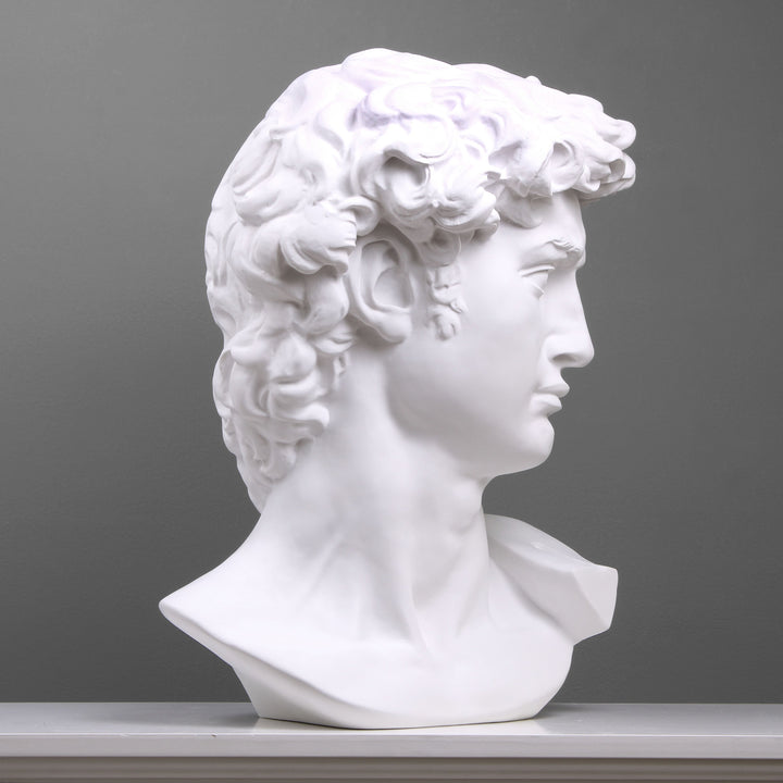 Große Michelangelo David Büste (Weiß)