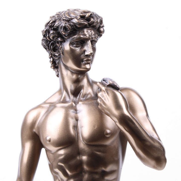 David von Michelangelo (Bronzierte Skulptur aus Kunstharz)