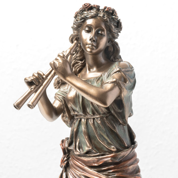 Euterpe Muse der Musik Skulptur (Kaltguss-Bronze)