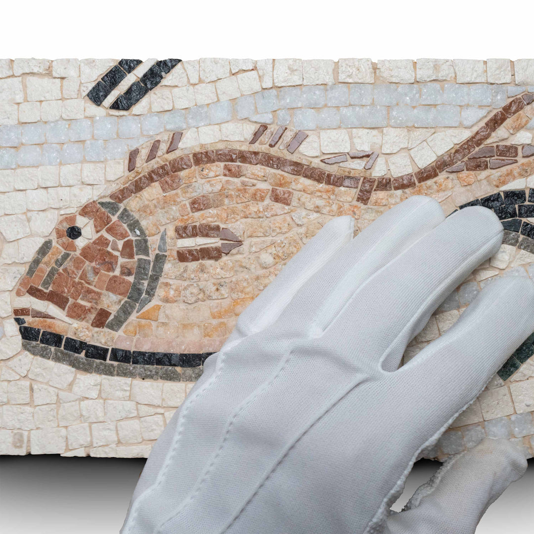 Fisch Impluvium Marmor-Mosaik