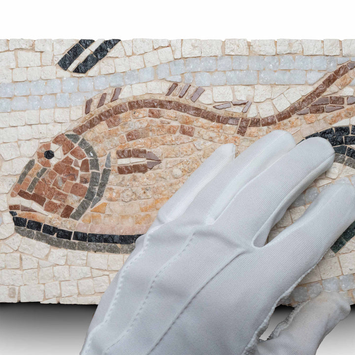 Fisch Impluvium Marmor-Mosaik