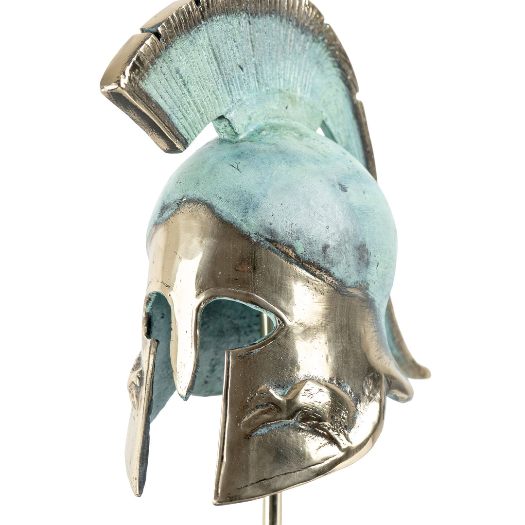 Griechischer Hoplitenhelm (Messing Skulptur)