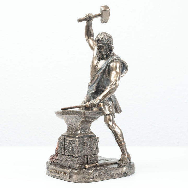 Hephaistos Griechischer Gott (Bronzierte Skulptur aus Kunstharz)