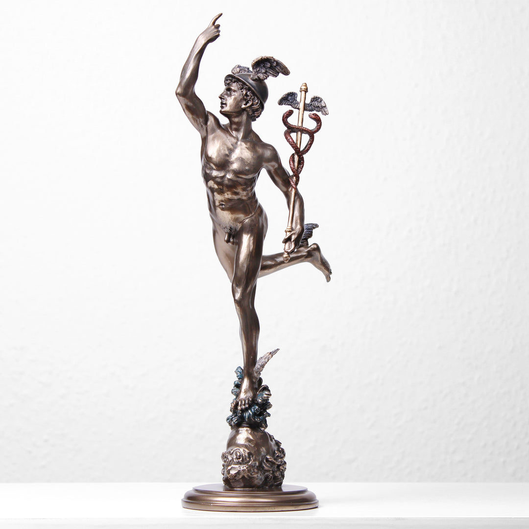 Hermes von Giambologna (Bronzierte Skulptur aus Kunstharz)