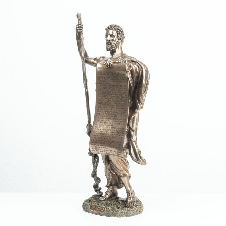 Hippokrates Vater der Medizin (Bronzierte Skulptur aus Kunstharz)