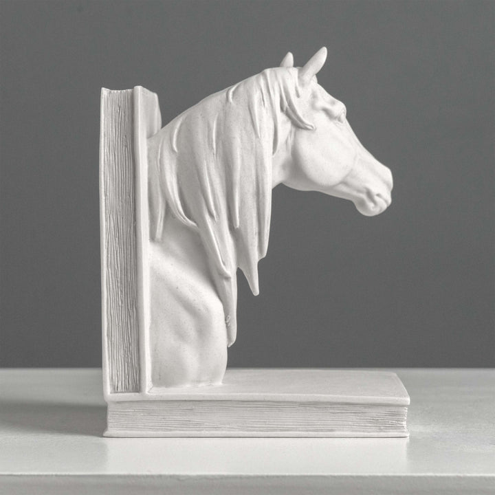 Pferdekopf-Buchstützen – Paar equestre Büsten