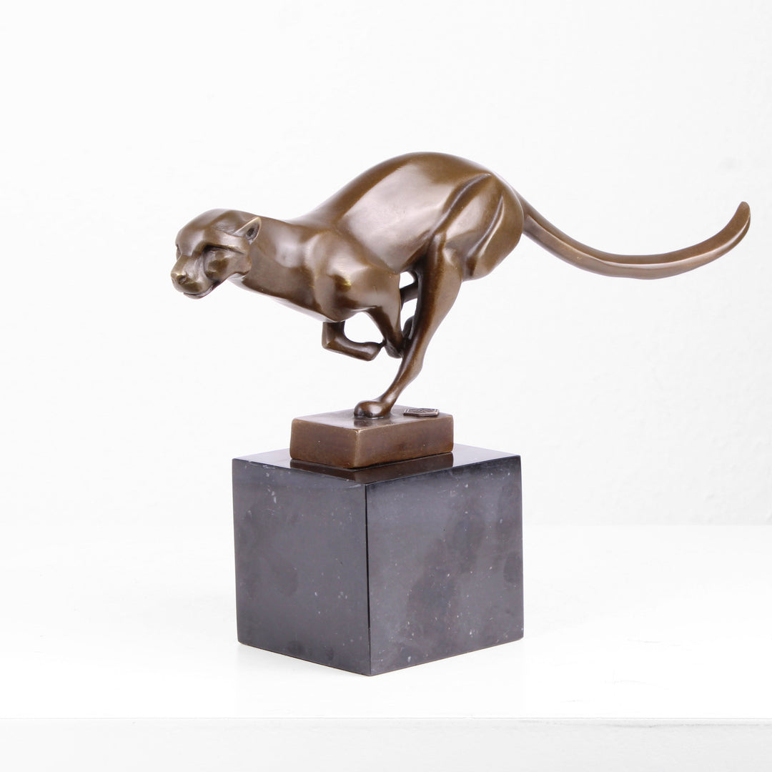 Jaguar Statue (Bronze, Wachsguss)