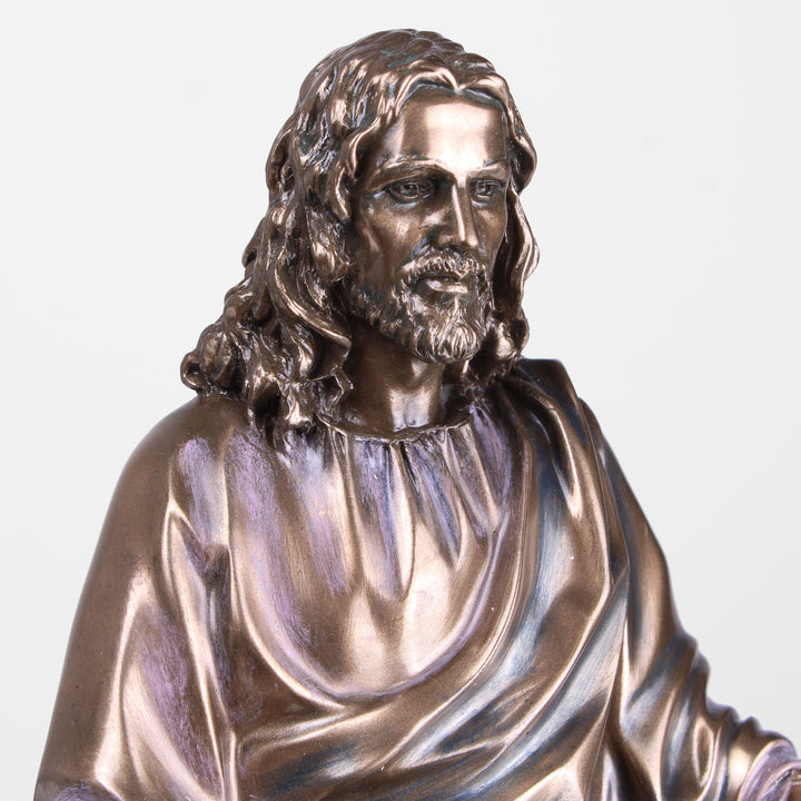 Jesus Christus (Bronzierte Skulptur aus Kunstharz)
