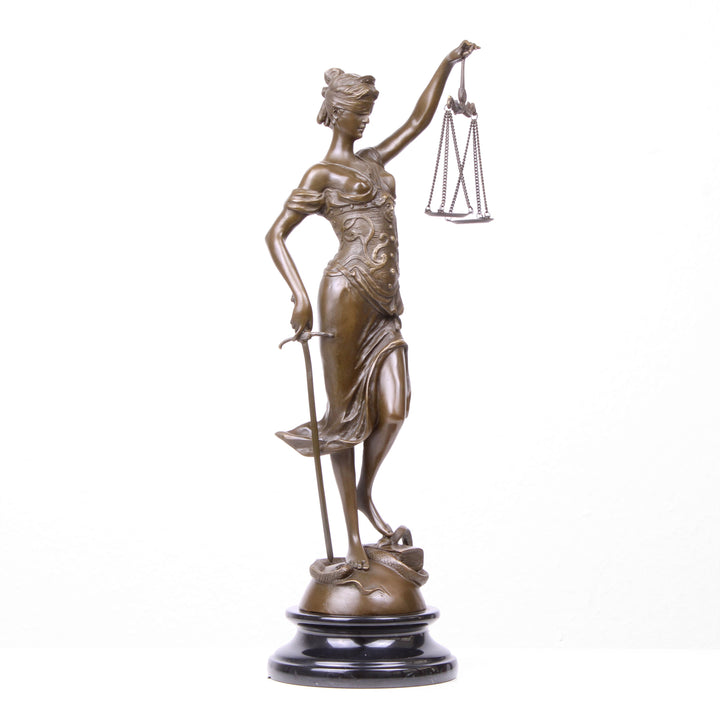 Göttin der Gerechtigkeit Statue (Bronze, Wachsguss)
