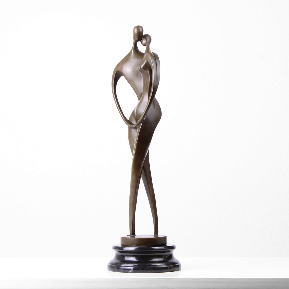 Liebespaar Skulptur (Bronze, Wachsguss)