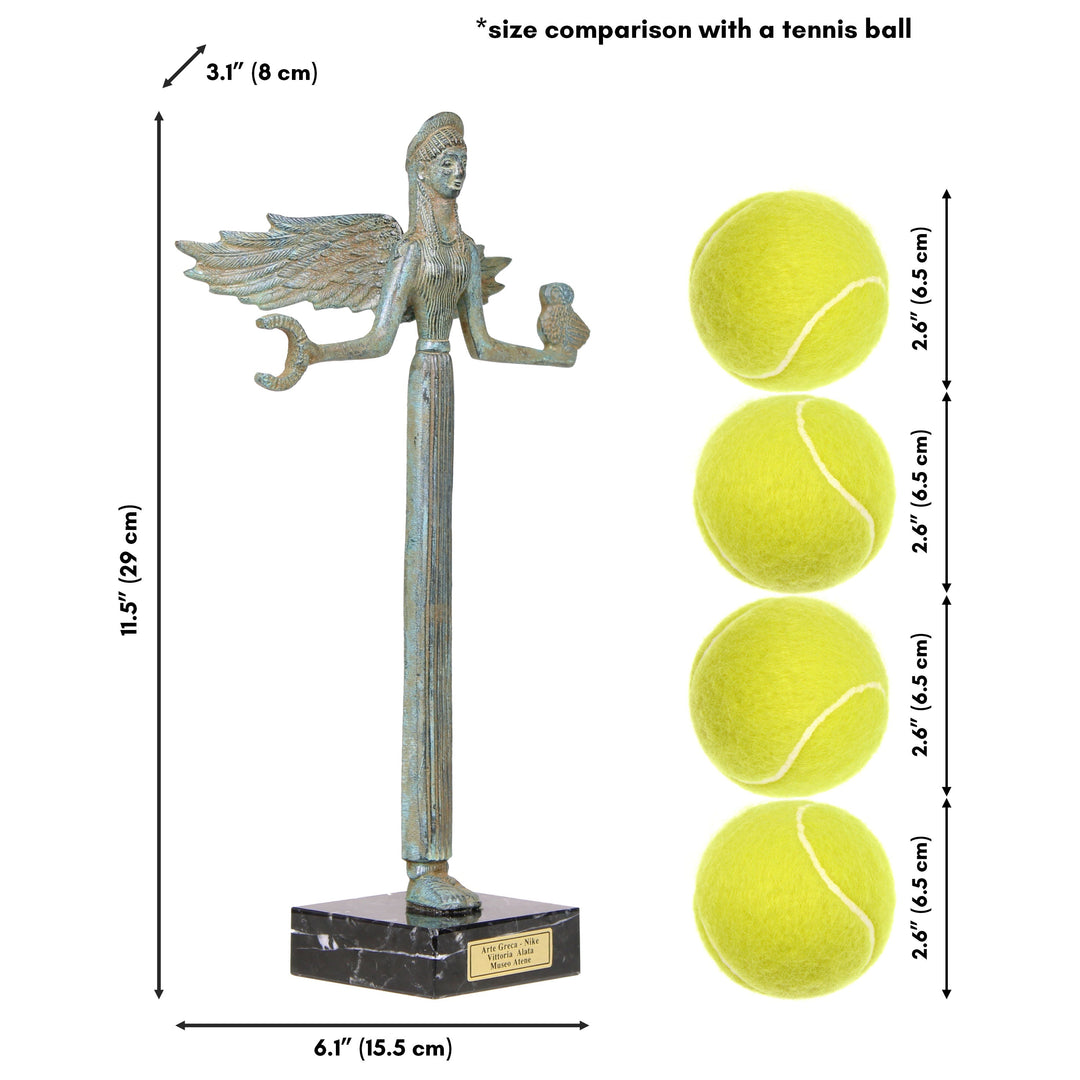 Nike Göttin Statue – Griechische Bronze Skulptur