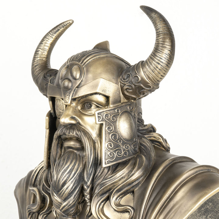 Odin Büste — Allvater der nordischen Götter (Statue mit Bronze-Finish)