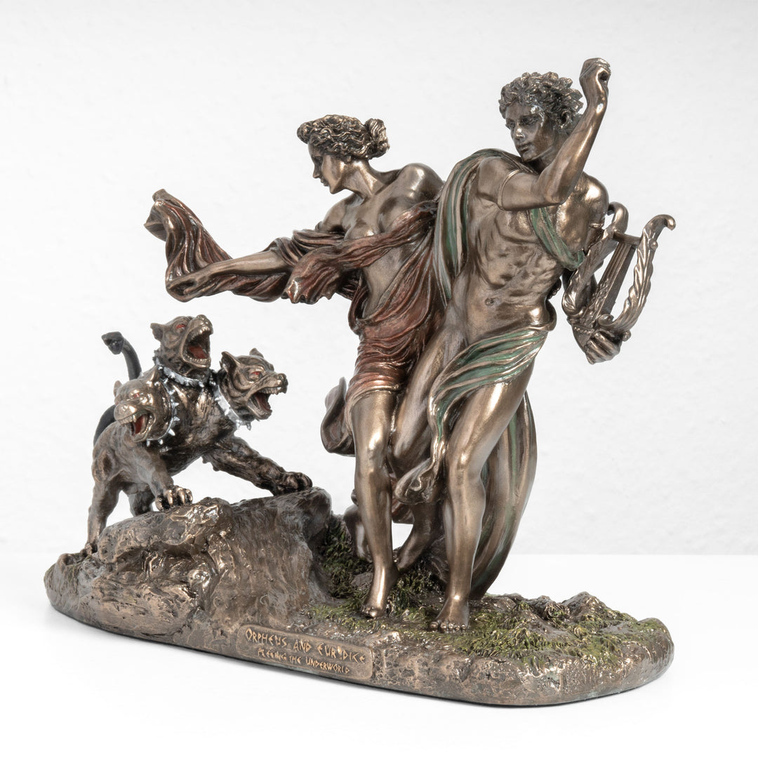 Orpheus und Eurydike Statue – Flucht aus der Unterwelt (Bronzierte Skulptur aus Kunstharz)