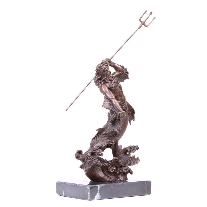 Poseidon Statue (Bronze, Wachsguss)