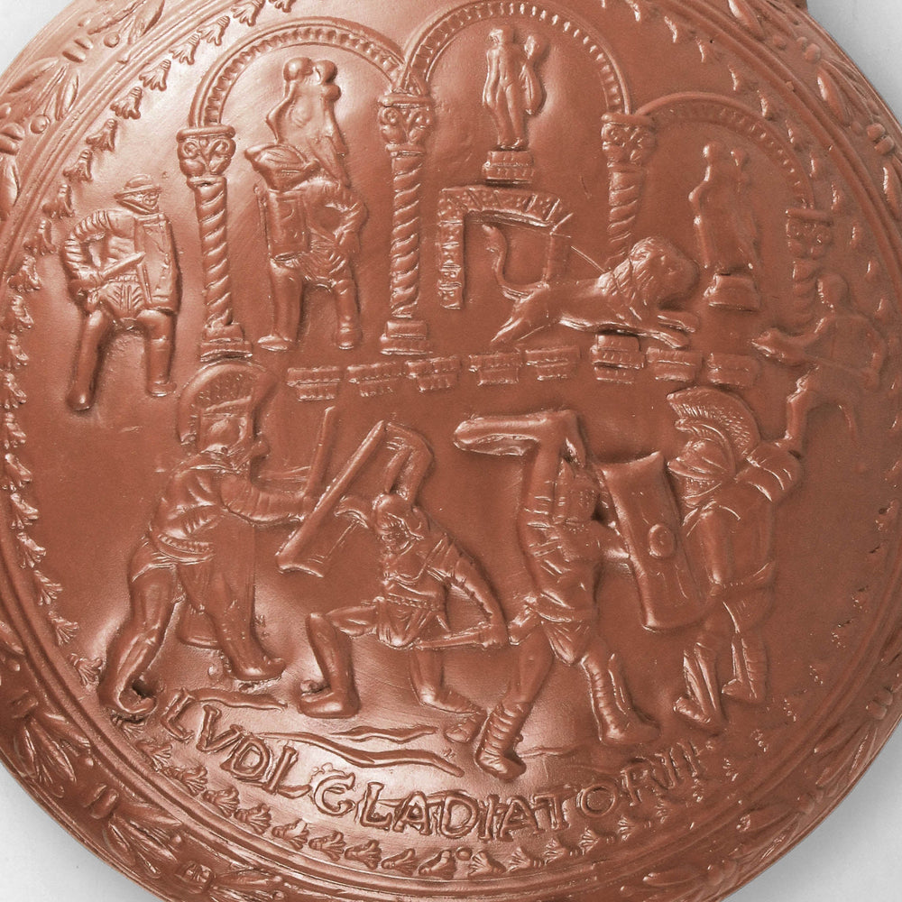 Römische Flasche mit Gladiatorenspielen (Ludi Gladiatorii)