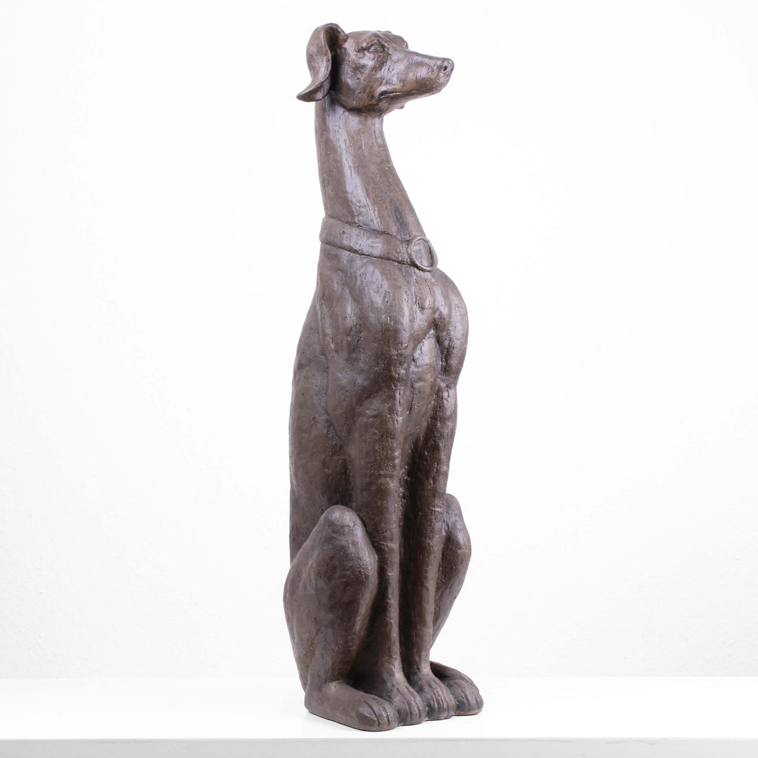 Sitzender Windhund Statue (Kunstharz)