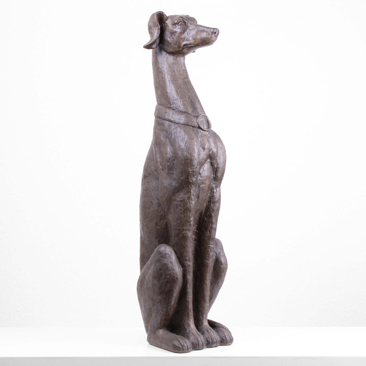 Sitzender Windhund Statue (Kunstharz)
