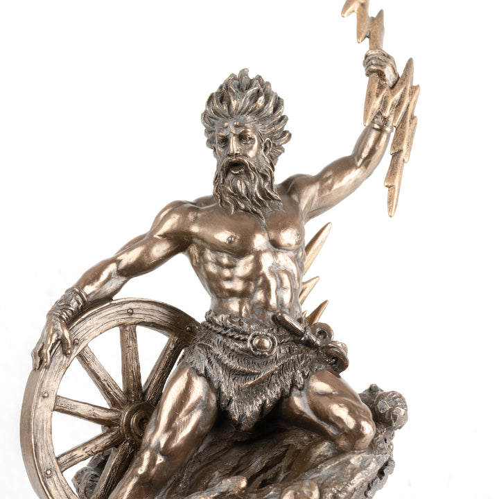 Taranis Statue — Keltischer Gott des Donners (Kaltgussbronze-Skulptur)