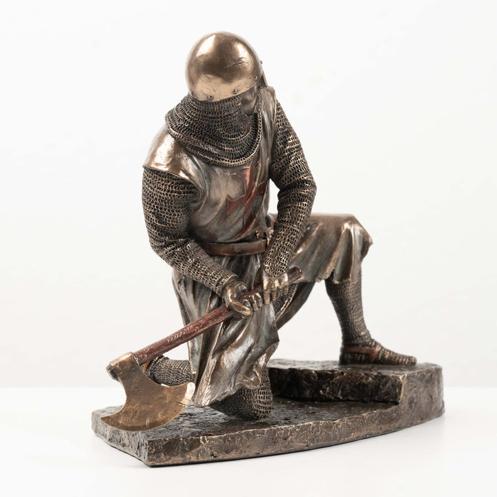 Templerritter mit Axt Statue (Kaltguss-Bronze Skulptur)