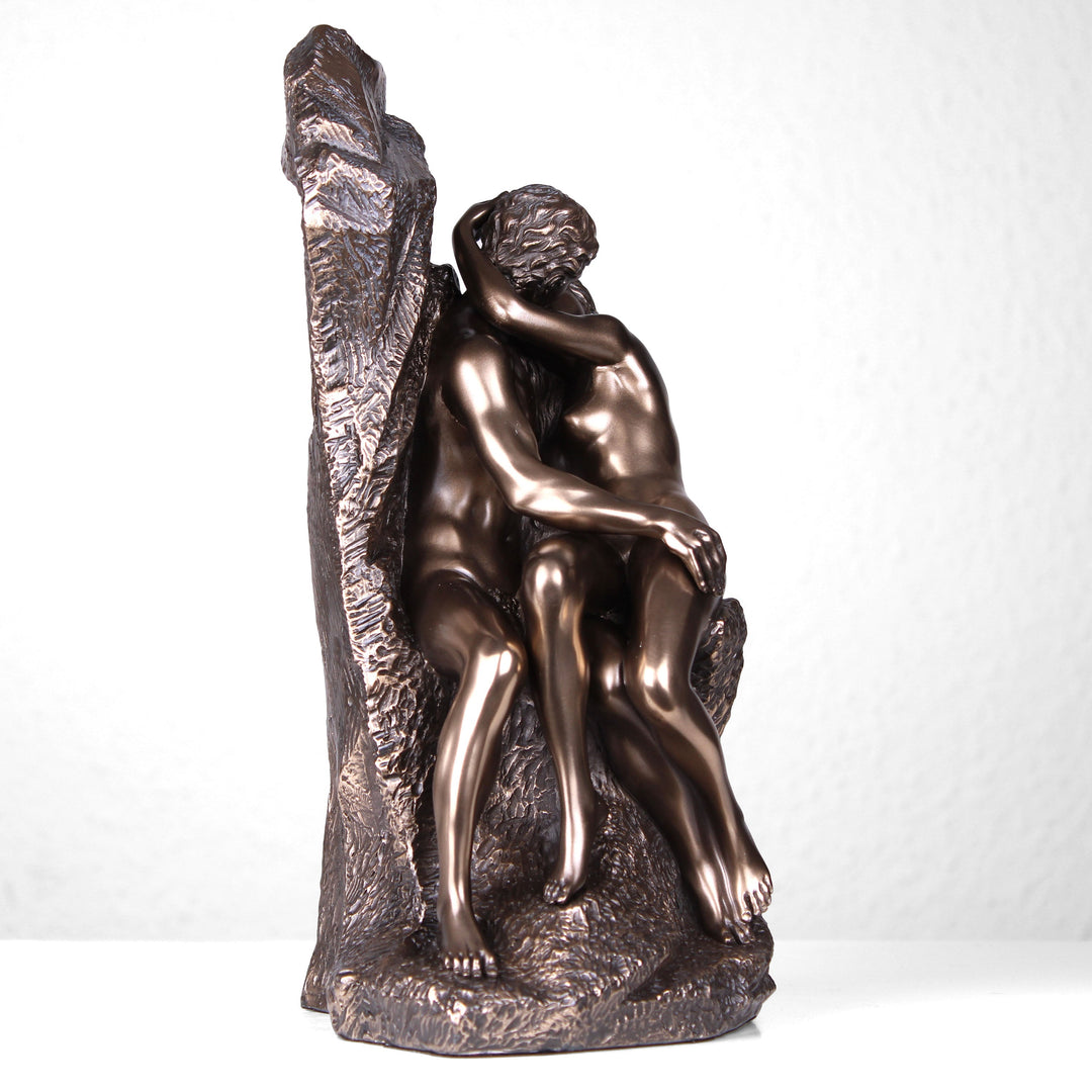 Der Kuss von Rodin (Bronzierte Skulptur aus Kunstharz)