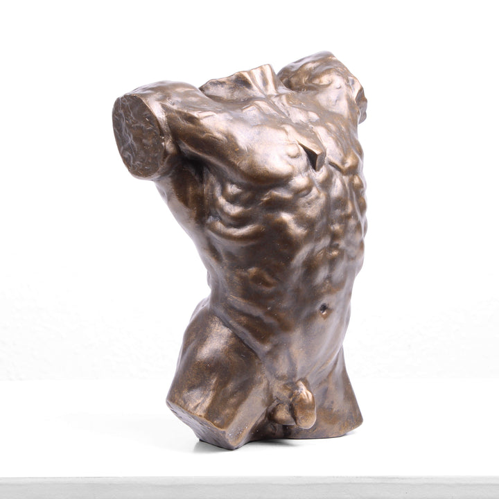Torso Statue von Rodin (Bronzierter Torso aus Kunstharz)