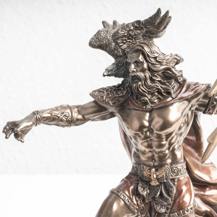 Zeus Griechischer Gott Statue – König des Olymps (Bronzierte Skulptur aus Kunstharz)