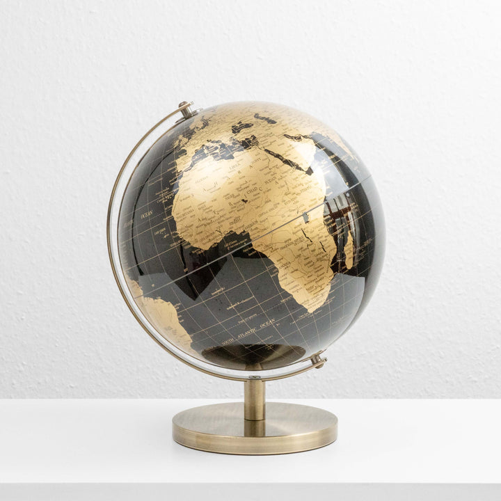 Bronze & Schwarzer Globus (Moderne Dekoration)