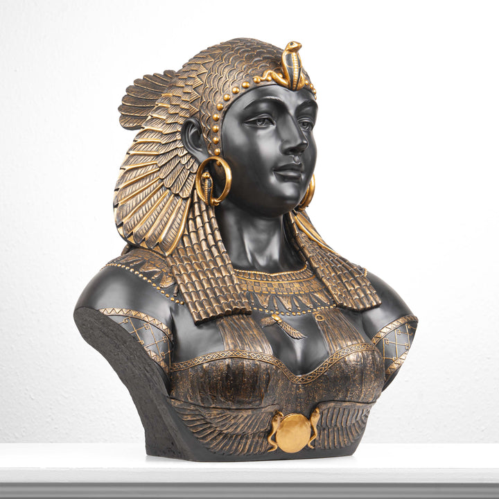 Kleopatra Büste – Königin von Aegypten (Schwarz und Gold)