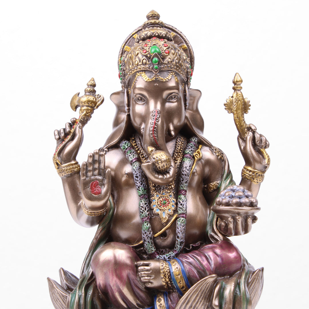 Ganesha Indischer Gott Statue (Kaltguss-Bronze Skulptur)