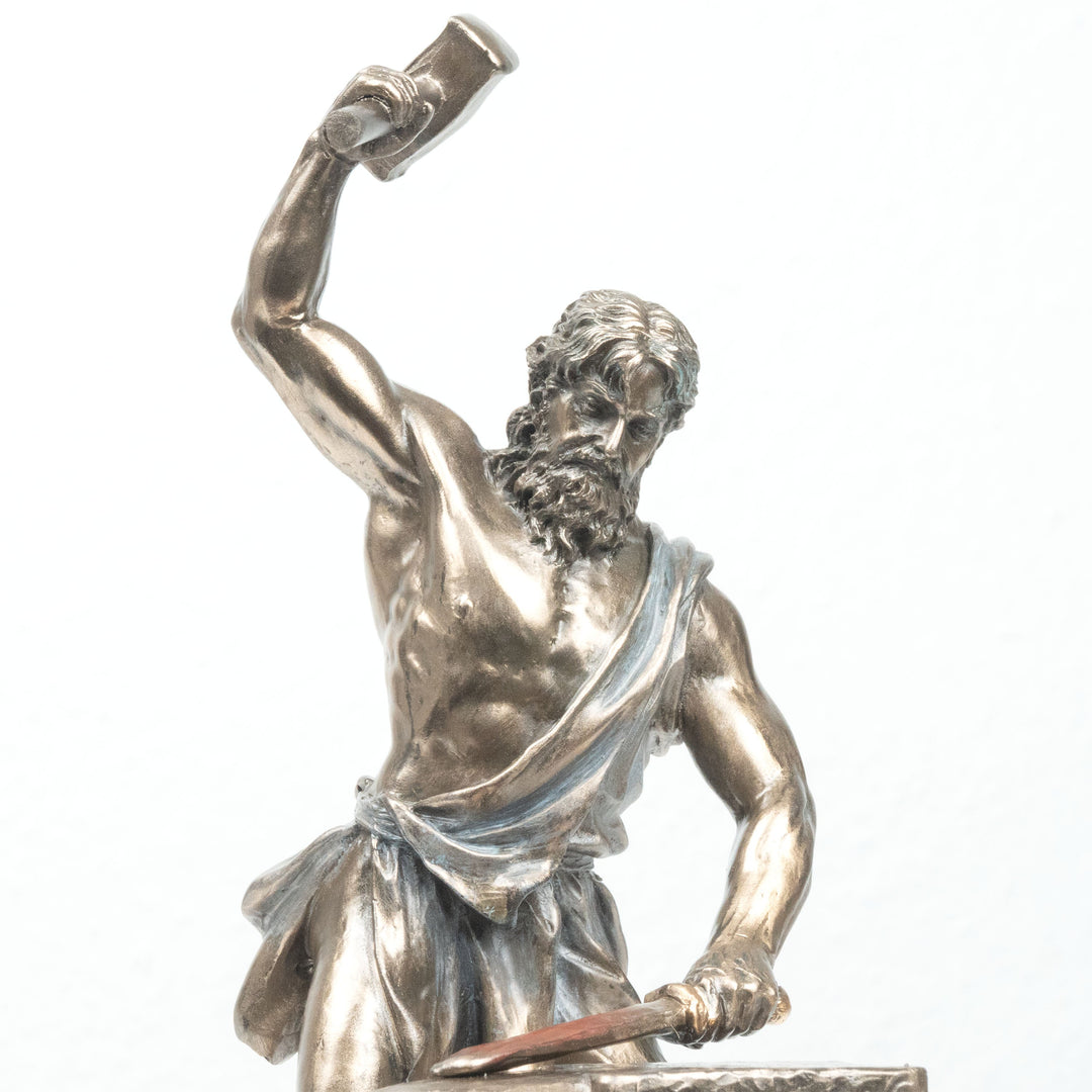 Hephaistos Griechischer Gott (Bronzierte Skulptur aus Kunstharz)