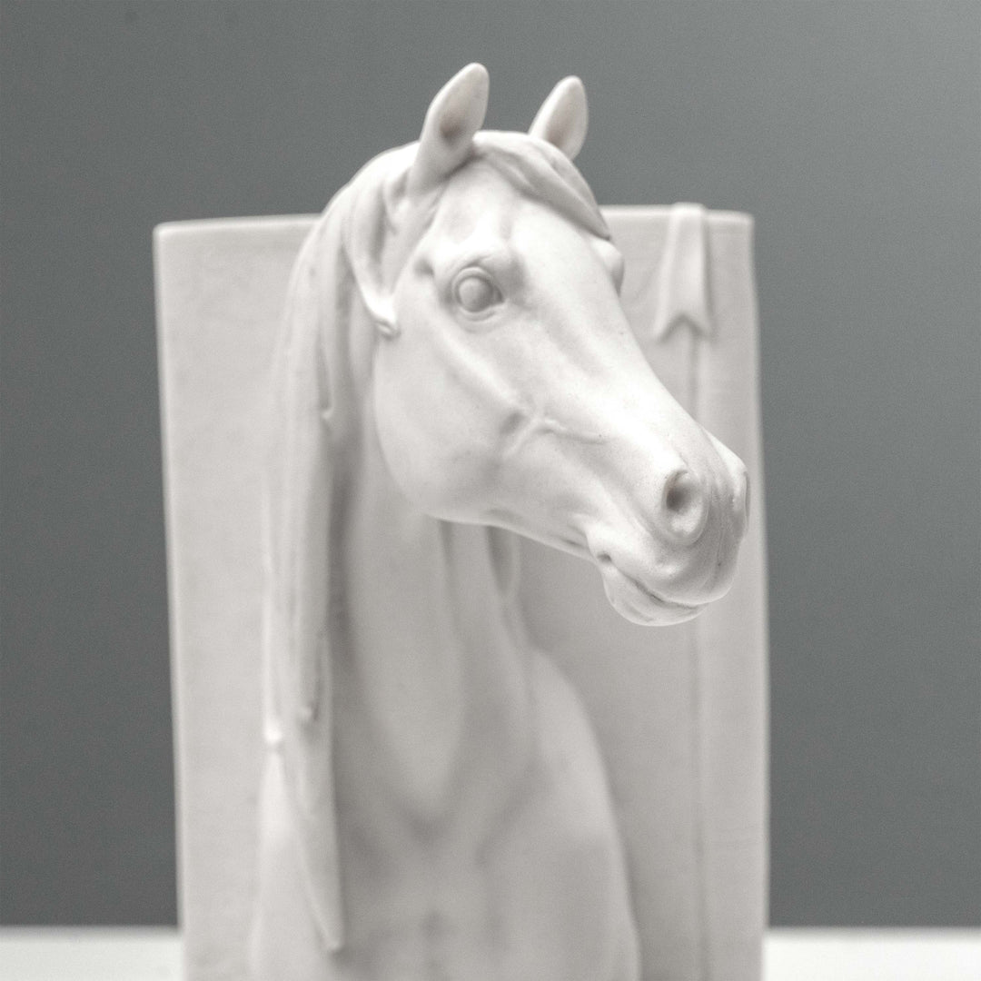 Pferdekopf-Buchstützen – Paar equestre Büsten