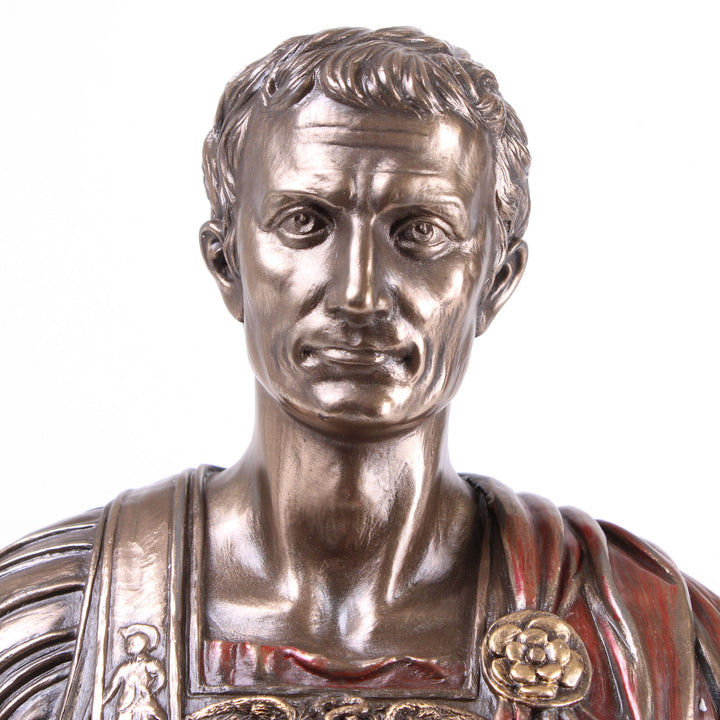 Julius Caesar Büste (Bronzierte Skulptur aus Kunstharz)