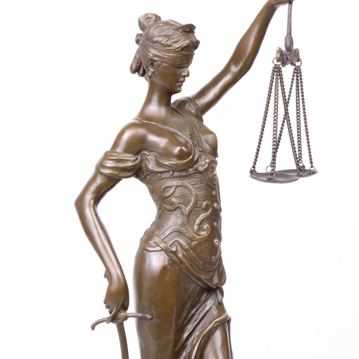 Göttin der Gerechtigkeit Statue (Bronze, Wachsguss)
