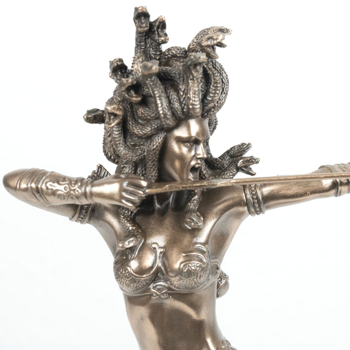 Medusa Statue Griechische Mythologie Gorgone (Kaltguss-Bronze Skulptur)