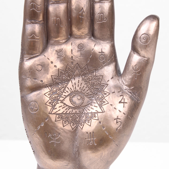 Mystische Fatima Hand Statue (Kaltguss-Bronze Skulptur)
