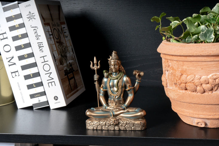 Shiva Indischer Gott Skulptur (Kaltguss-Bronze)