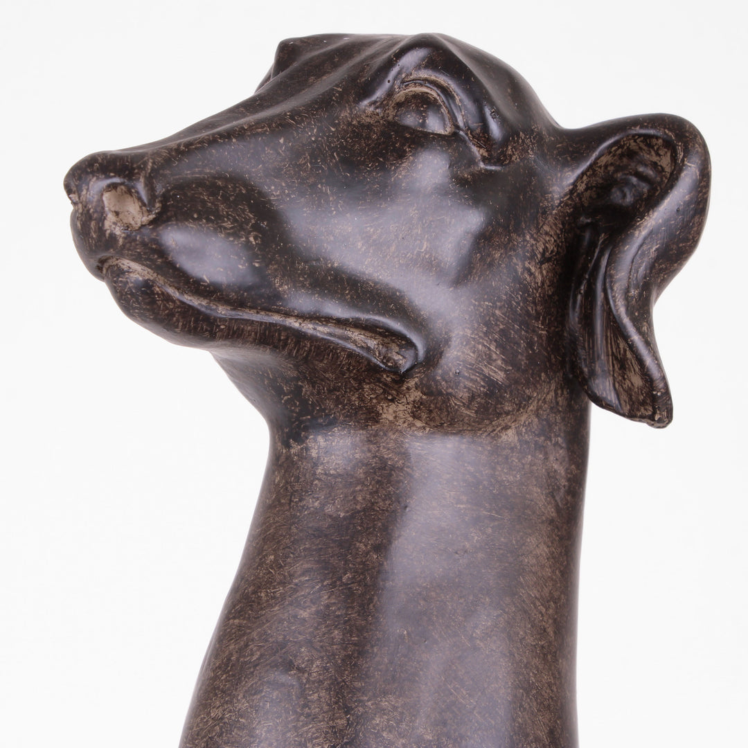 Sitzender Windhund Statue (Kunstharz)