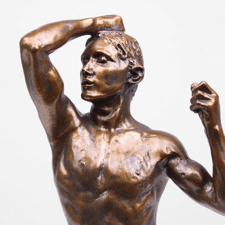 Das Bronzezeitalter Statue von Rodin (Bronzierte Skulptur aus Kunstharz)