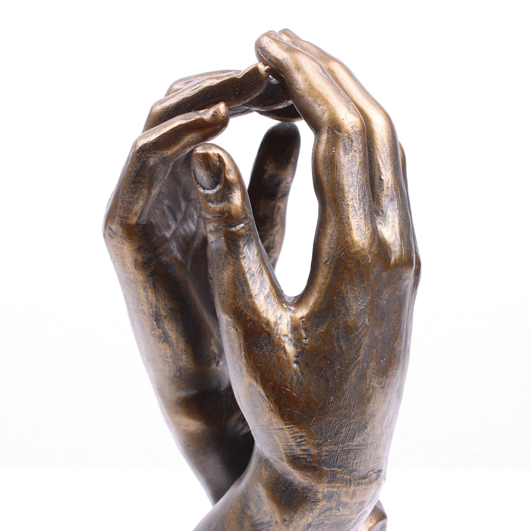Die Kathedralen-Hand Statue von Rodin (Bronzierte Skulptur aus Kunstharz)