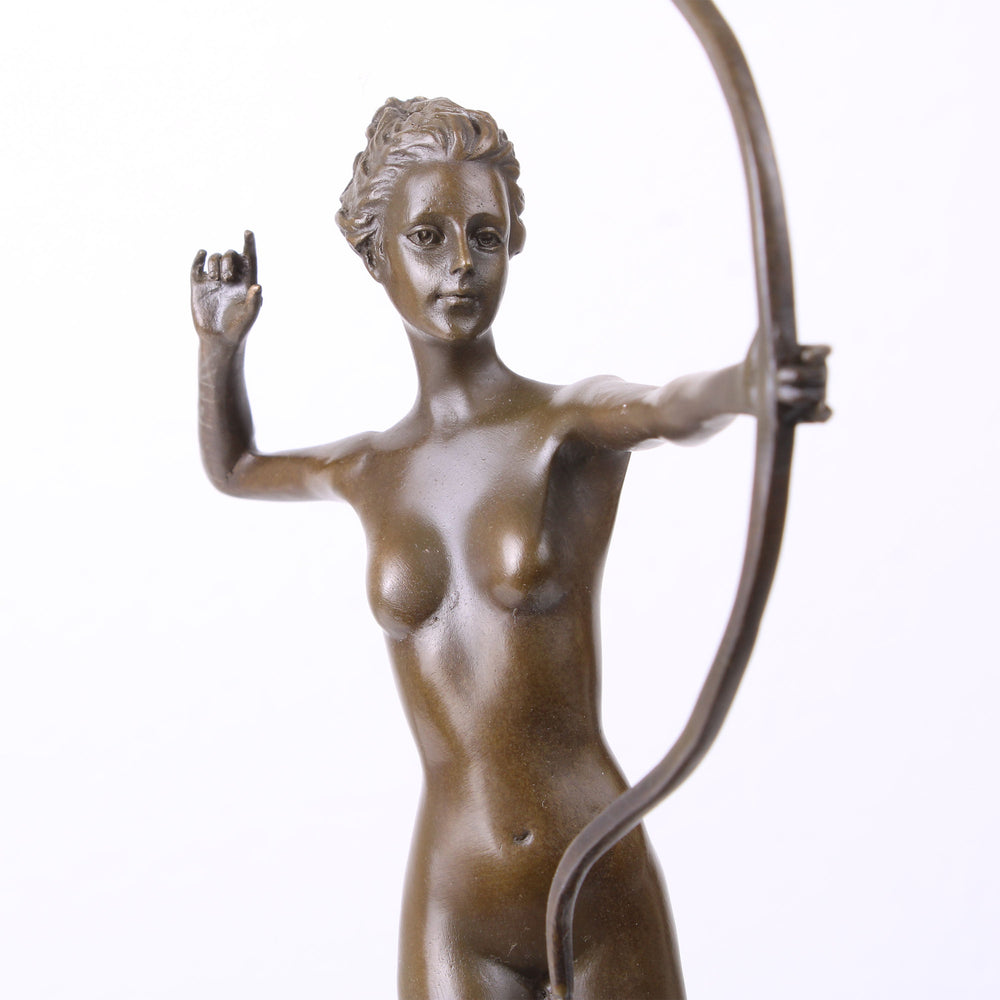 Göttin Diana Statue (Der letzte Pfeil, Bronze, Wachsguss)