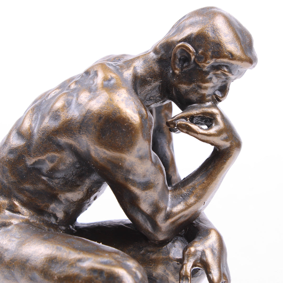 Der Denker Statue von Rodin (Bronzierte Skulptur aus Kunstharz)