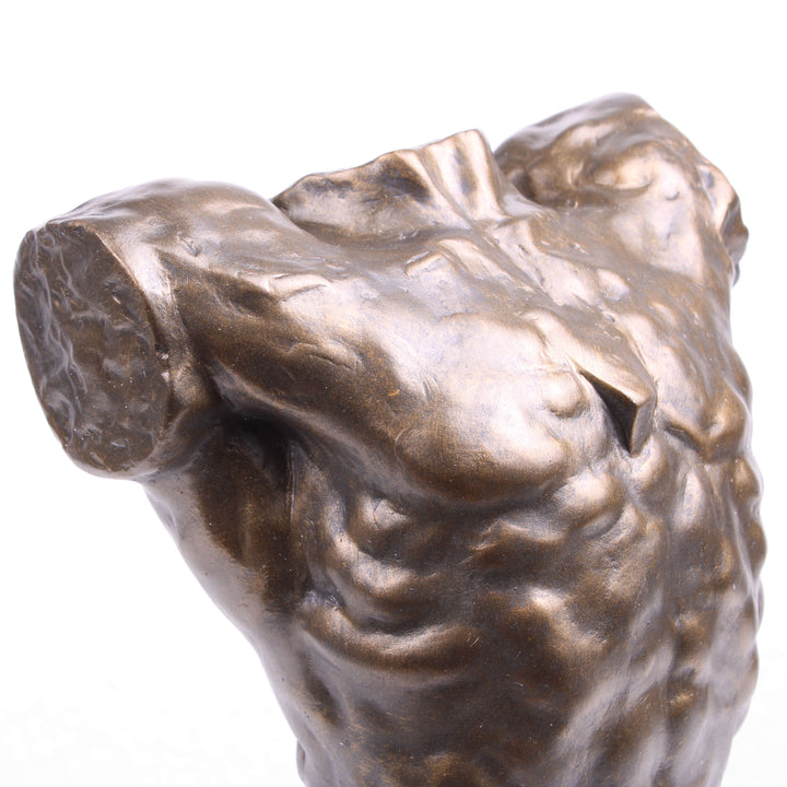 Torso Statue von Rodin (Bronzierter Torso aus Kunstharz)