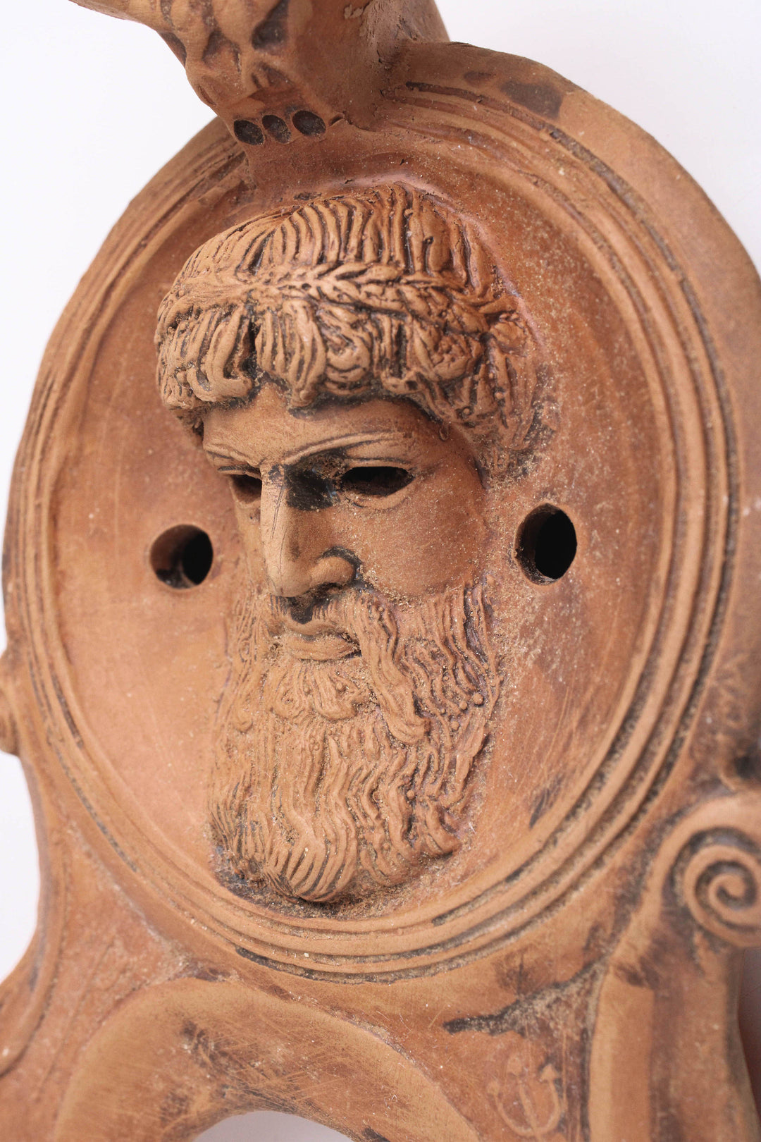 Antike Öllampe mit Neptun