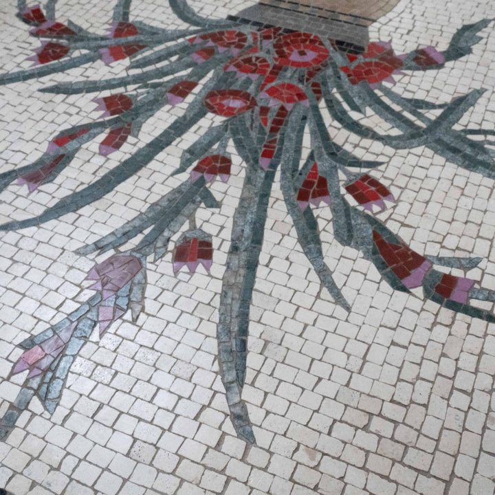 Blume Marmor-Mosaik
