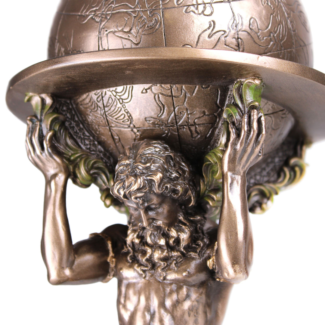 Atlas (Bronzierte Skulptur aus Kunstharz)