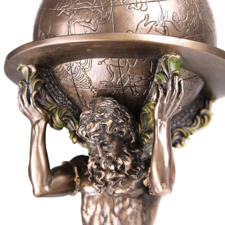 Atlas (Bronzierte Skulptur aus Kunstharz)