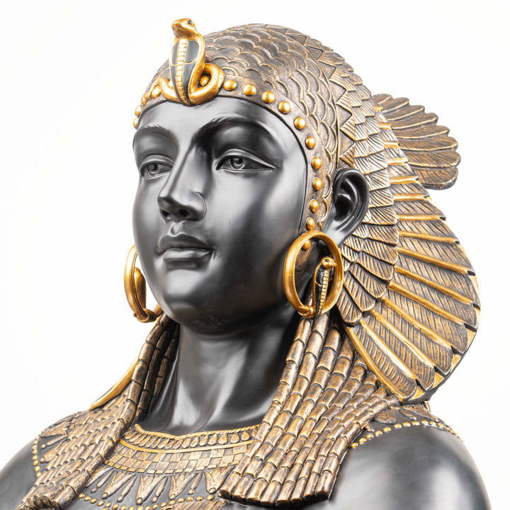 Kleopatra Büste – Königin von Aegypten (Schwarz und Gold)